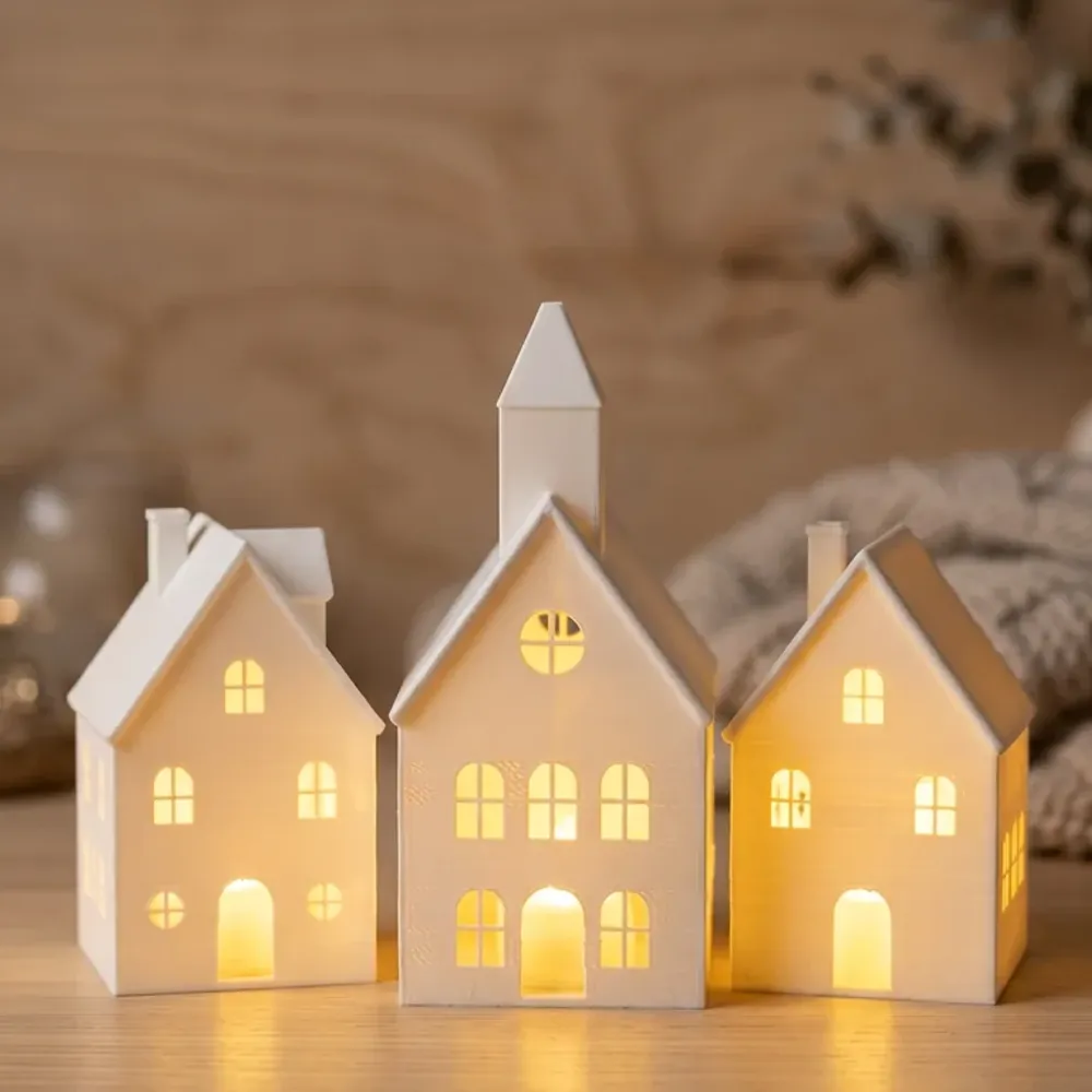 Christmas Houses with Lamp